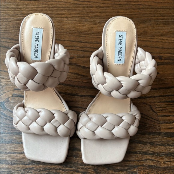 Steve Madden | Women's Braided Sandals | Nude | 9 - Picture 1 of 7